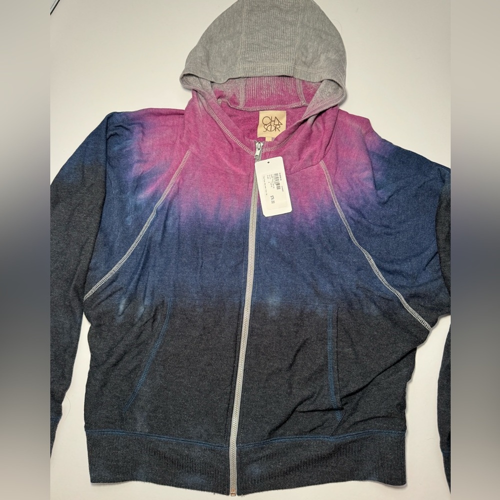 NWT Evereve die-dye dolman zipper jacket